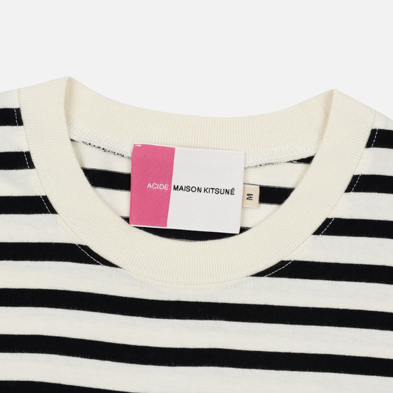 Мужской лонгслив Maison Kitsune Marin Acide Fox Black/White