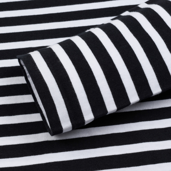 Мужской лонгслив Maison Kitsune Marin Tricolor Fox Patch Black/White