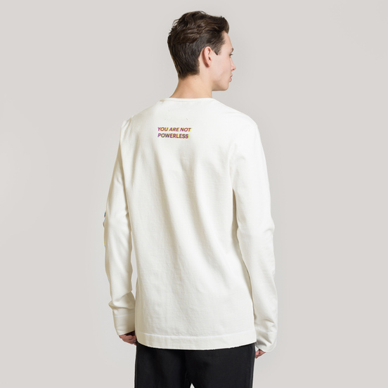 Мужской лонгслив Maison Margiela Signature 4 Stitches Embroidered Back Off White