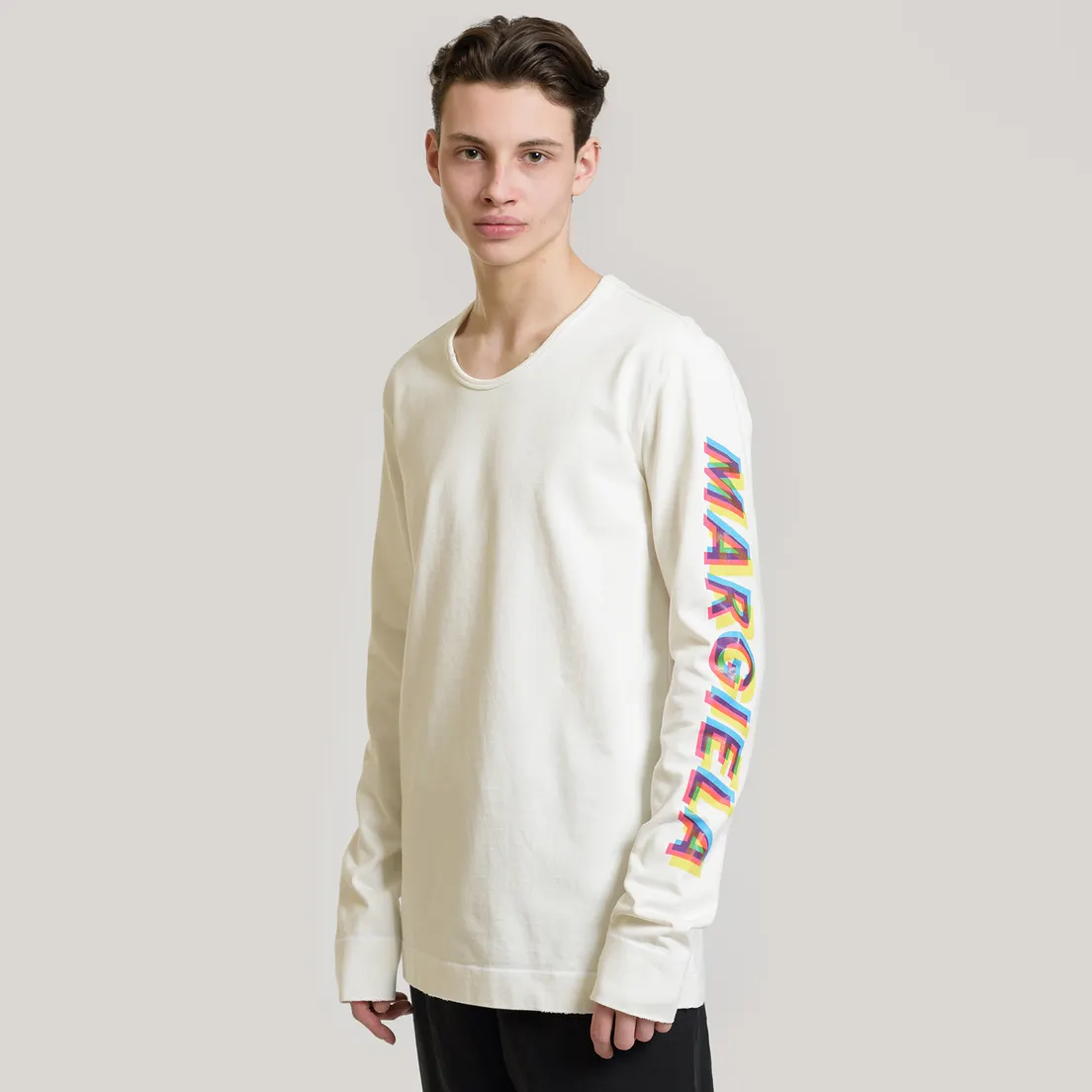 Maison Margiela Мужской лонгслив Signature 4 Stitches Embroidered Back