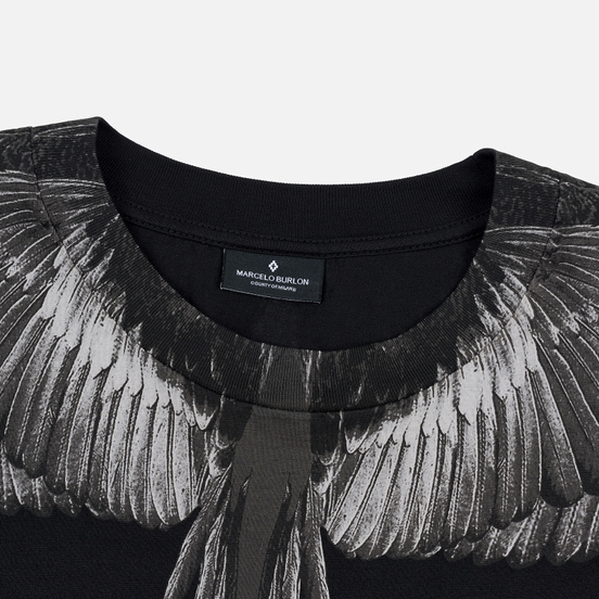 Мужской лонгслив Marcelo Burlon Black Wings Black/Black