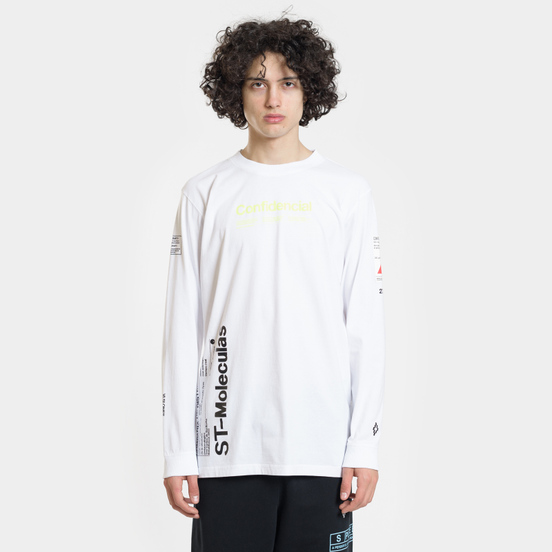 Мужской лонгслив Marcelo Burlon Lettering White/Multicolor