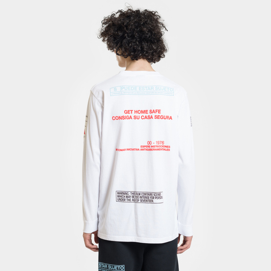 Мужской лонгслив Marcelo Burlon Lettering White/Multicolor