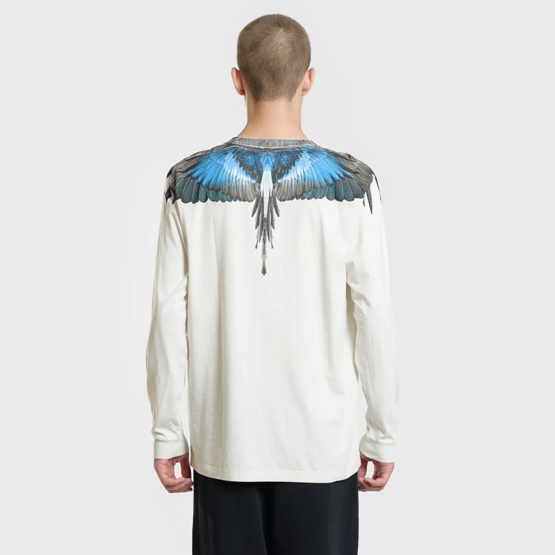 Marcelo Burlon Мужской лонгслив Turquoise Wings