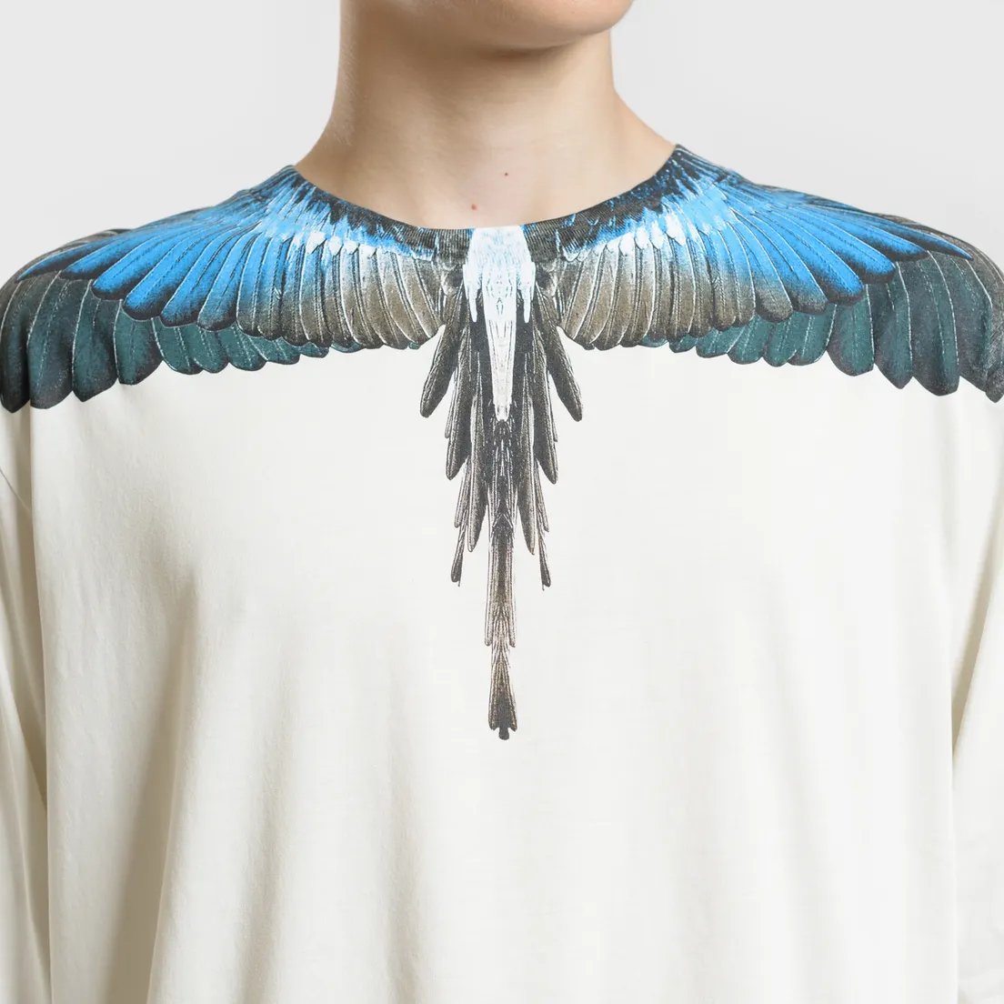 Marcelo Burlon Мужской лонгслив Turquoise Wings