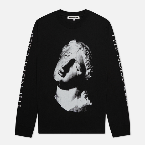 Мужской лонгслив McQ Alexander McQueen Crew Neck The Noise Club Darkest Black