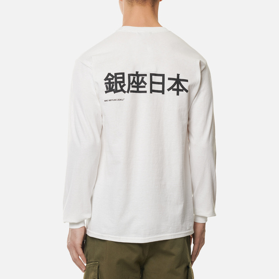 Мужской лонгслив MKI Miyuki-Zoku Ginza White