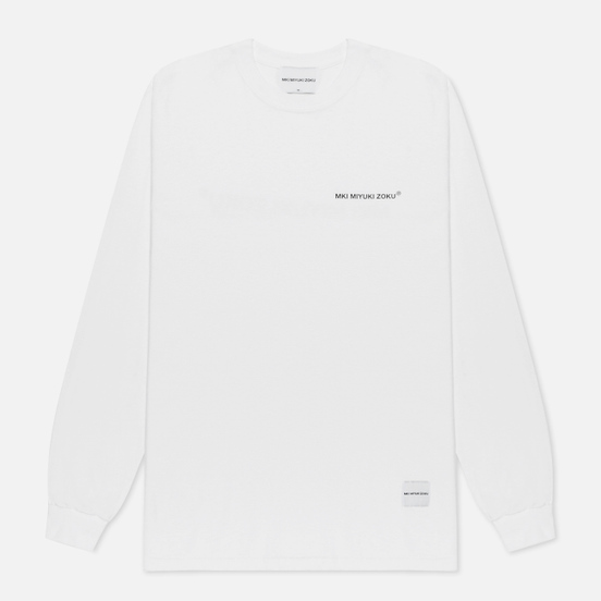 Мужской лонгслив MKI Miyuki-Zoku Registered Logo White