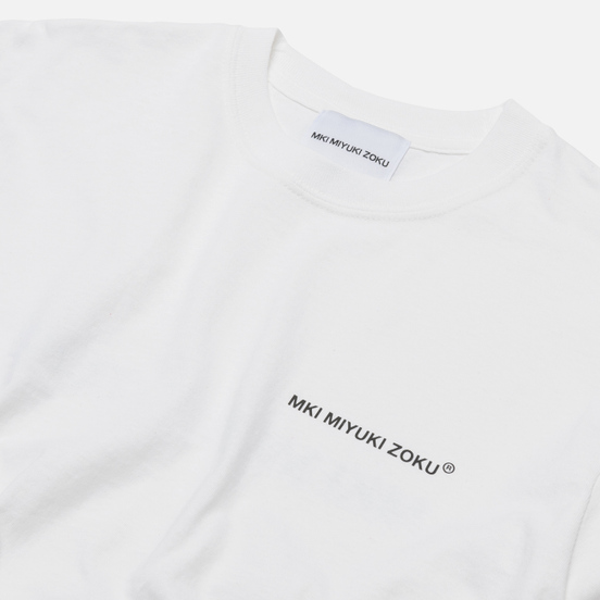 Мужской лонгслив MKI Miyuki-Zoku Registered Logo White