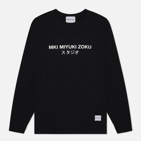 Мужской лонгслив MKI Miyuki-Zoku Studio Classic Logo Black