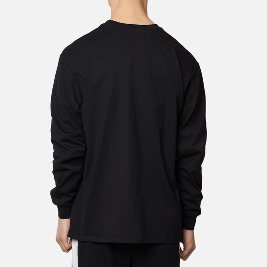 Мужской лонгслив MSGM Micro Logo Black/White
