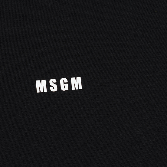 Мужской лонгслив MSGM Micro Logo Print MSGM Black