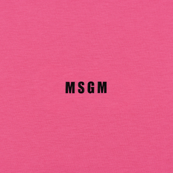 Мужской лонгслив MSGM Micro Logo Print MSGM Fuchsia