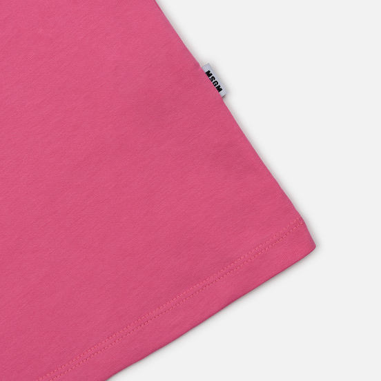 Мужской лонгслив MSGM Micro Logo Print MSGM Fuchsia