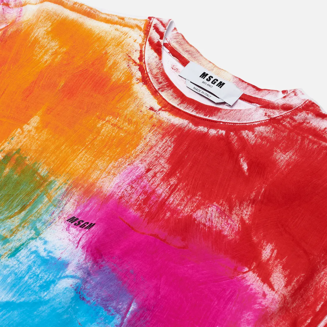 MSGM Мужской лонгслив Multicolor Brush Stroke