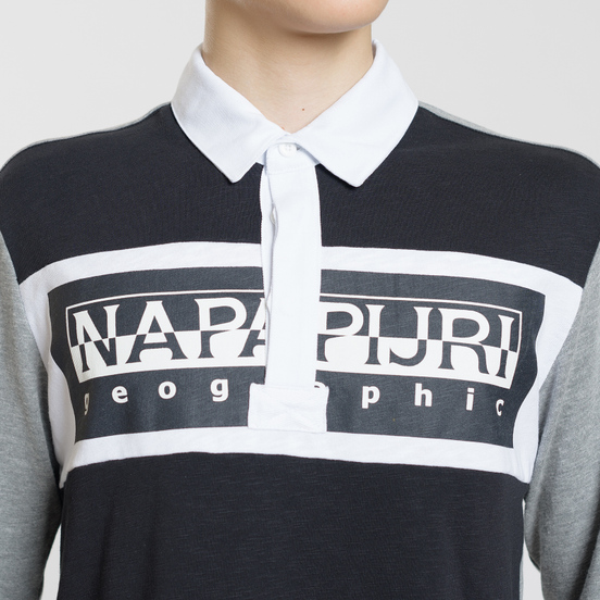 Мужской лонгслив Napapijri Emei Multicolour Black/Grey/White