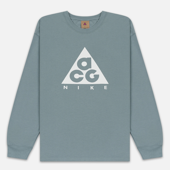 Мужской лонгслив Nike ACG LS Logo Aviator Grey/Summit White