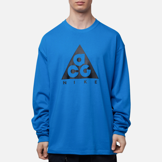 Мужской лонгслив Nike ACG LS Logo Imperial Blue/Black