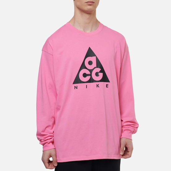 Мужской лонгслив Nike ACG LS Logo Lotus Pink/Black