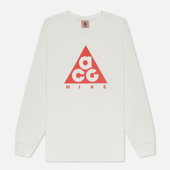 Мужской лонгслив Nike ACG LS Logo Summit White/Habanero Red