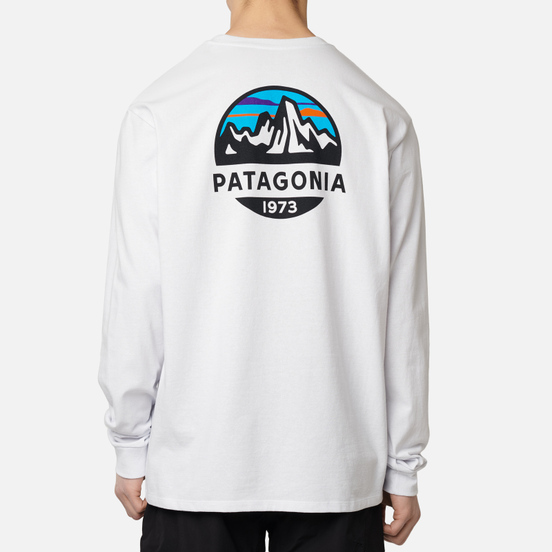 Мужской лонгслив Patagonia Fitz Roy Horizons Logo White