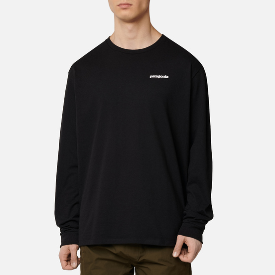 Мужской лонгслив Patagonia LS P-6 Logo Black