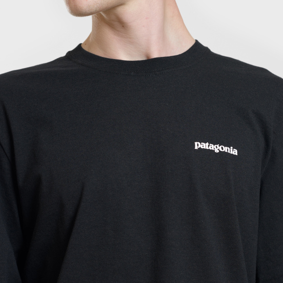 Мужской лонгслив Patagonia P-6 Logo Black