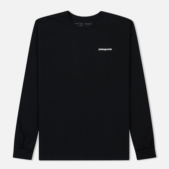 Мужской лонгслив Patagonia P-6 Logo Black