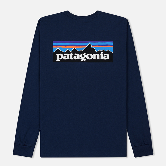 Мужской лонгслив Patagonia P-6 Logo Classic Navy