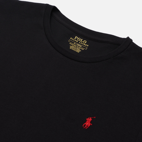 Мужской лонгслив Polo Ralph Lauren Custom Fit Embroidered Pony Black