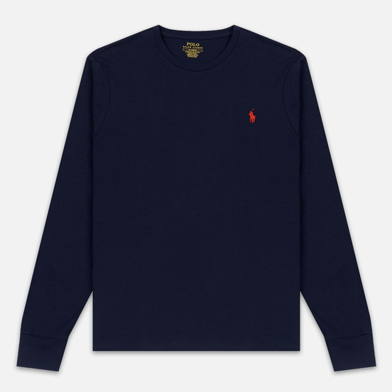 Мужской лонгслив Polo Ralph Lauren Custom Fit Embroidered Pony Ink