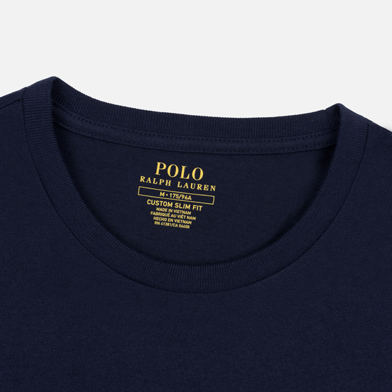 Мужской лонгслив Polo Ralph Lauren Custom Fit Embroidered Pony Ink