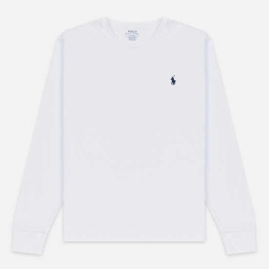 Мужской лонгслив Polo Ralph Lauren Custom Fit Embroidered Pony White