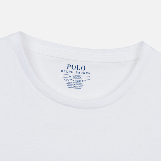 Мужской лонгслив Polo Ralph Lauren Custom Fit Embroidered Pony White