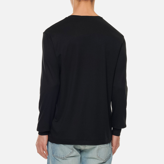 Мужской лонгслив Polo Ralph Lauren Custom Slim Fit Interlock Black