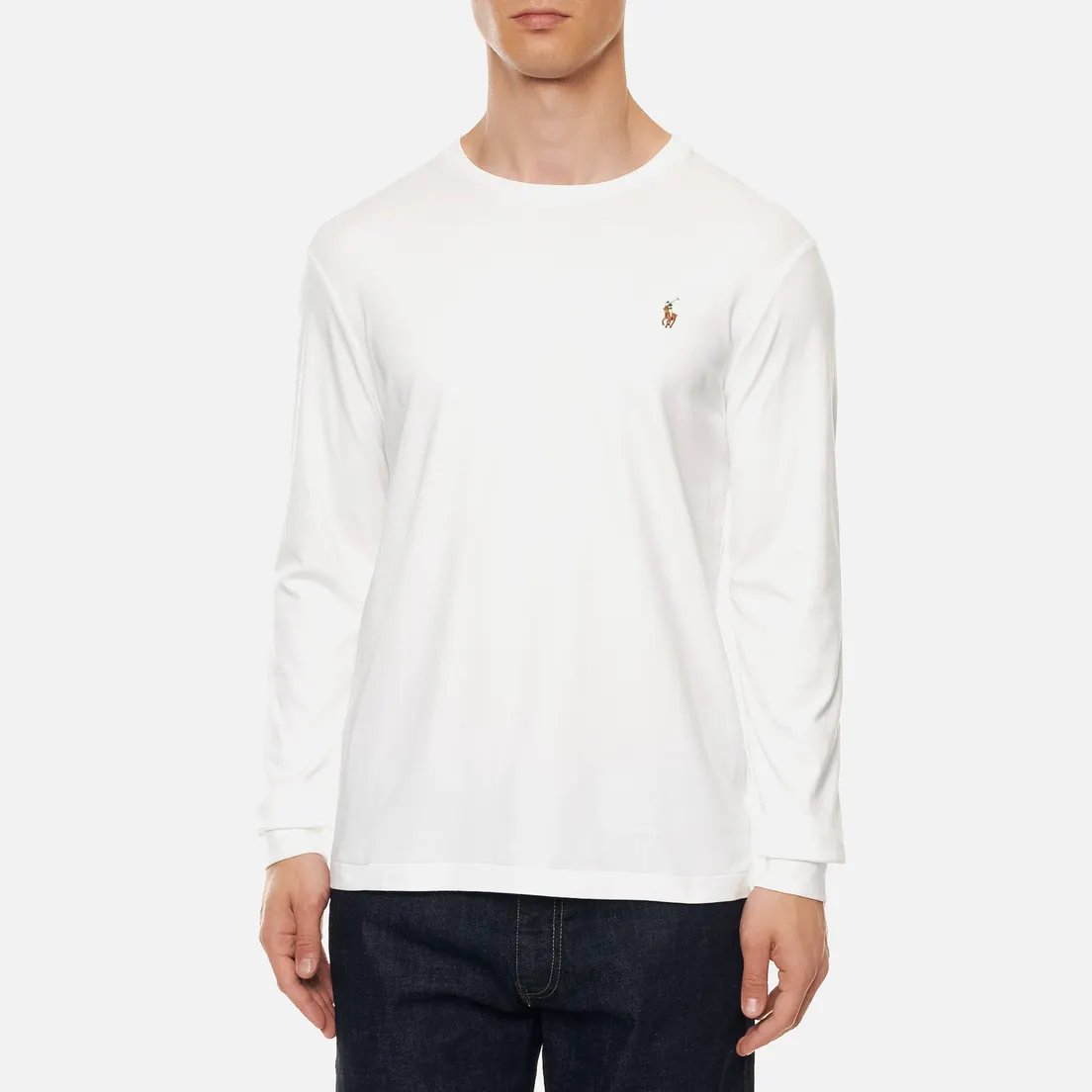 Polo Ralph Lauren Мужской лонгслив Custom Slim Fit Interlock