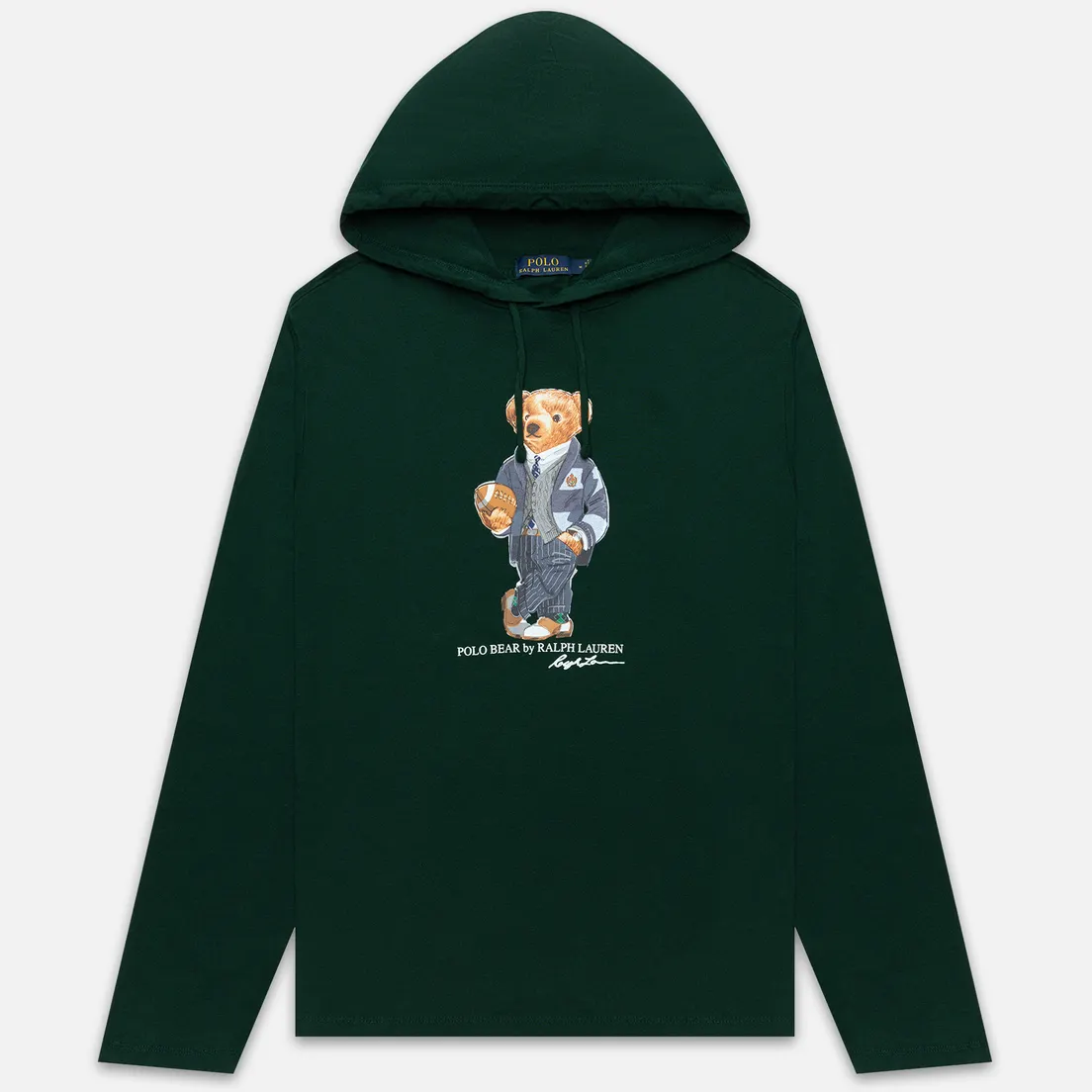 Polo Ralph Lauren Мужской лонгслив Bear Ready Play Football In Polo Style Hoodie