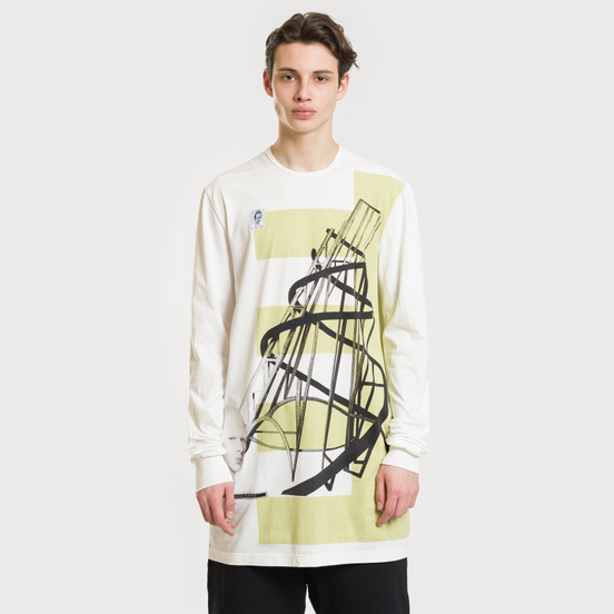 Мужской лонгслив Rick Owens DRKSHDW Graphic Print 5 Milk/Dark Lime