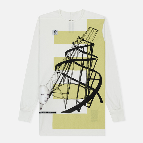 Мужской лонгслив Rick Owens DRKSHDW Graphic Print 5 Milk/Dark Lime