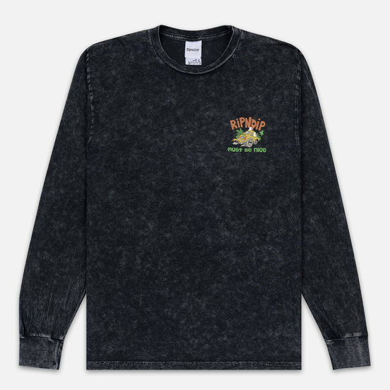 Мужской лонгслив RIPNDIP Buggy Nerm Mineral Wash Black