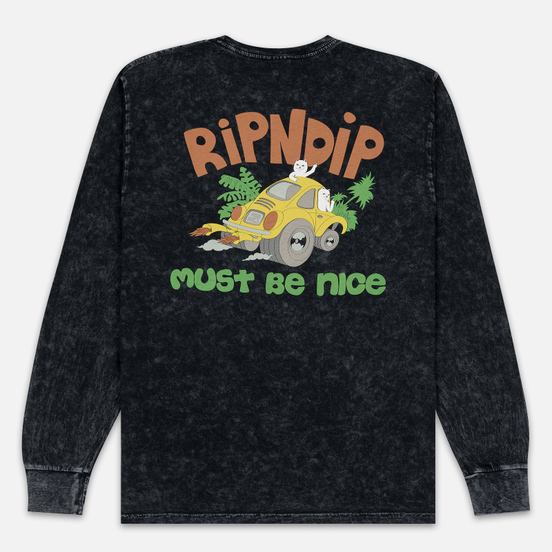 Мужской лонгслив RIPNDIP Buggy Nerm Mineral Wash Black
