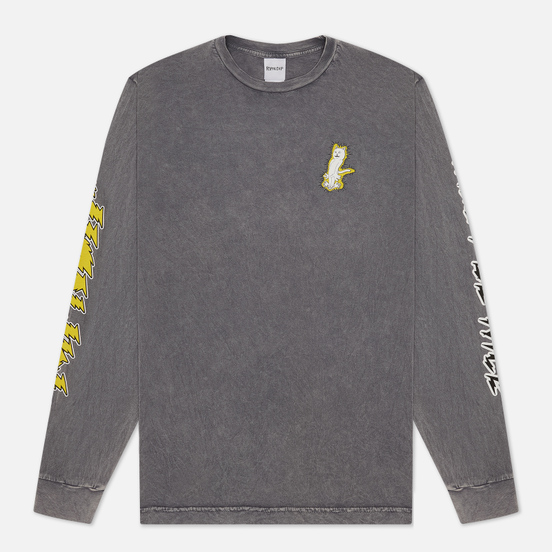 Мужской лонгслив RIPNDIP Electrify Grey Mineral Wash