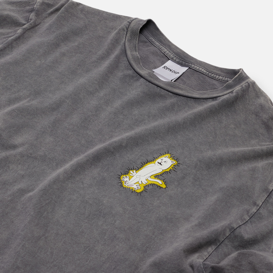 Мужской лонгслив RIPNDIP Electrify Grey Mineral Wash