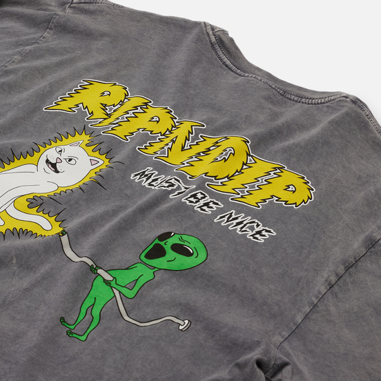 Мужской лонгслив RIPNDIP Electrify Grey Mineral Wash