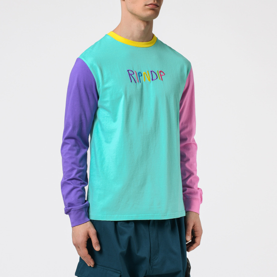 Мужской лонгслив RIPNDIP Embroidered Logo Multicolor