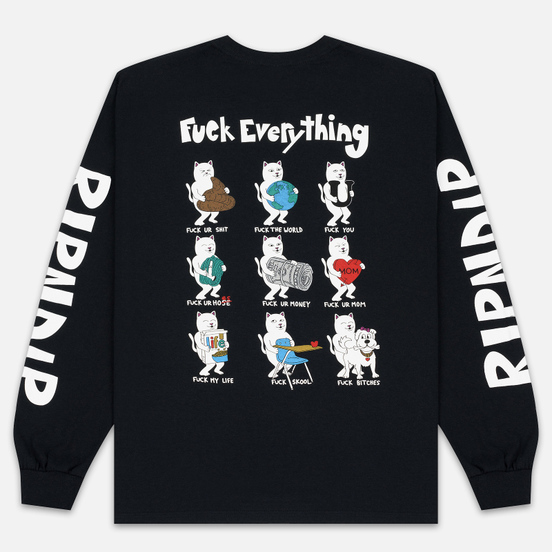 Мужской лонгслив RIPNDIP Fuck Everything Black