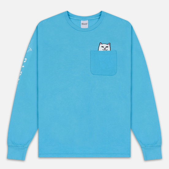Мужской лонгслив RIPNDIP Lord Nermal Pocket Blue