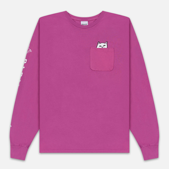 Мужской лонгслив RIPNDIP Lord Nermal Pocket Fuchsia
