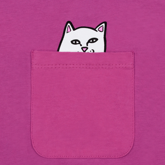 Мужской лонгслив RIPNDIP Lord Nermal Pocket Fuchsia