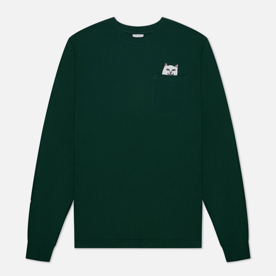 Мужской лонгслив RIPNDIP Lord Nermal Pocket Hunter Green